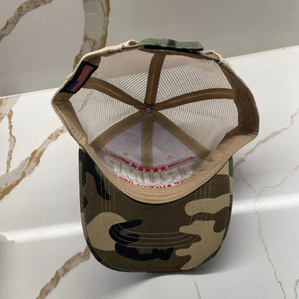 Trump 2020‎ 45th President Signature 3D Embroidered Hat Camouflage USA MAGA NWOT
